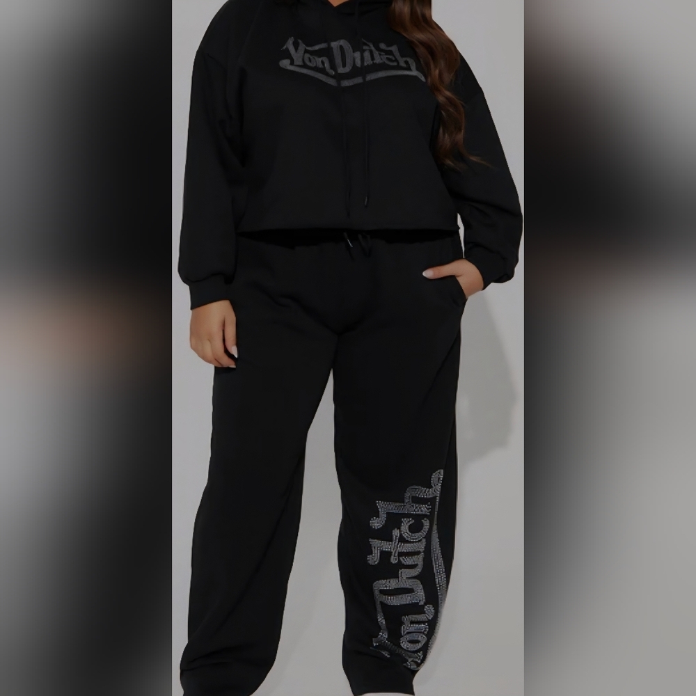 Von Dutch Black Jogger Set for Women